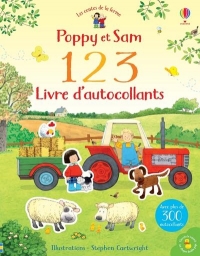 Poppy et Sam : 1, 2, 3 livre d'autocollants