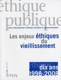 Ethique Publique V 10 N 02 les Enjeux Ethiques du Vieillissemen