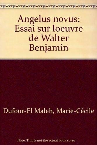ANGELUS NOVUS ESSAI SUR L OEUVRE DE WALTER BENJAMIN