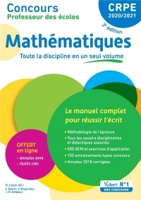 Concours Professeur des écoles - Mathématiques - Le manuel complet pour réussir l'écrit - CRPE Admissibilité 2020