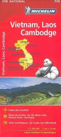 Carte Vietnam Laos Cambodge
