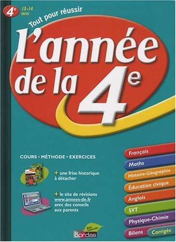 L'année de la 4e : 13-14 ans