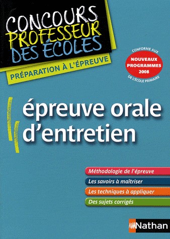 Epreuve Orale d'Entretien - CRPE