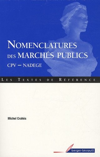 Nomenclatures des marchés publics : CPV-NADEGE