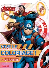 Marvel Avengers – Dr Strange et Captain America – Vive le coloriage ! – Livre de coloriage avec stickers – Dès 4 ans