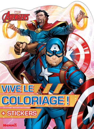 Marvel Avengers – Dr Strange et Captain America – Vive le coloriage ! – Livre de coloriage avec stickers – Dès 4 ans