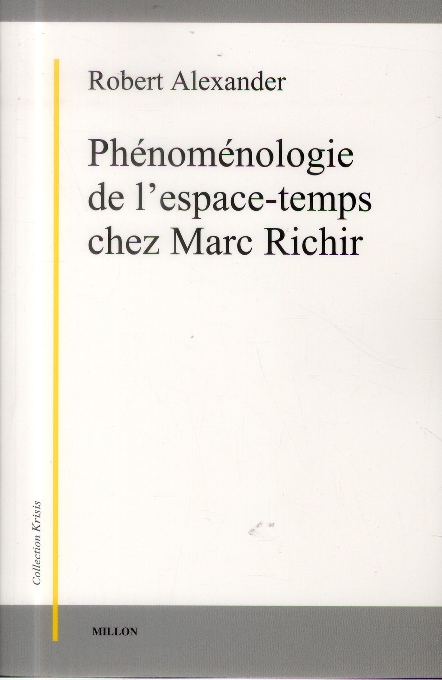 Phénoménologie de l'espace-temps chez Marc Richir