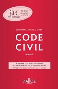 Code civil 2019 annoté. Édition limitée - 118e éd.