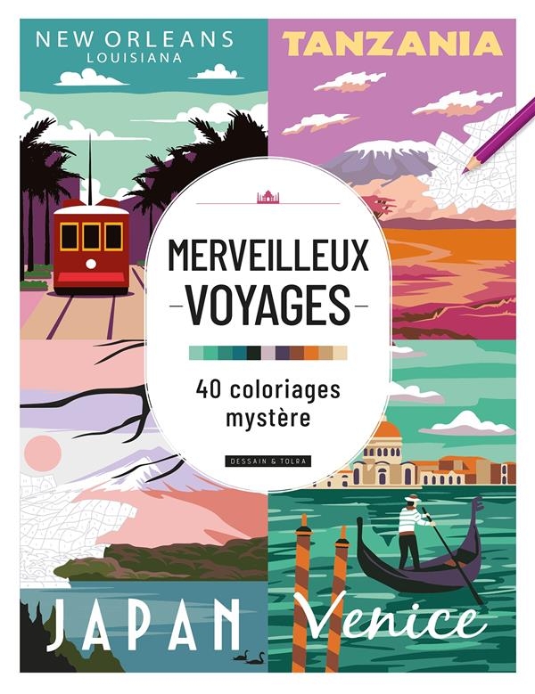Merveilleux paysages - 40 coloriages mystère