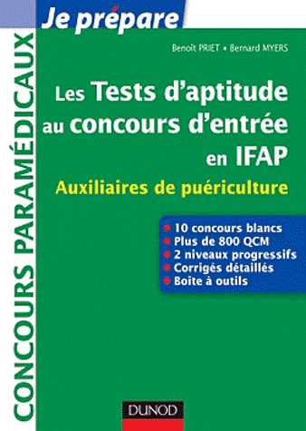 Les tests d'aptitude au concours d'entrée en IFAP - Auxiliaires de puériculture
