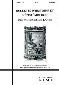 Bulletin d'histoire et d'épistémologie des sciences de la vie n°29/1: Les classifications zoologiques d’Aristote à Linné : Approches historiques et lexicologiques