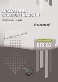 Analyse de la situation financière - Enoncé: Processus 6 du BTS CG - 2e année Cas pratiques