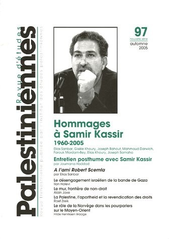 Revue d'études palestiniennes, N° 97 :