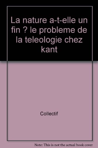 LA NATURE A-T-ELLE UNE FIN ?