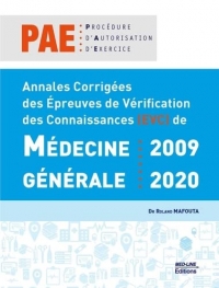 Annales corrigées des épreuves de vérification des Connaissances (EVC) de médecine générale : 2009 – 2020