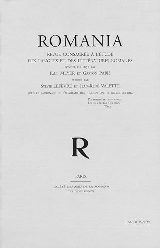 Romania. Tome 143, 2025. Fascicules 569-570