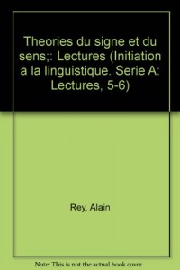 Théories du signe et du sens