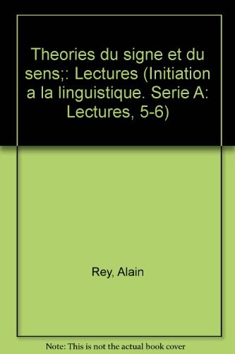 Théories du signe et du sens