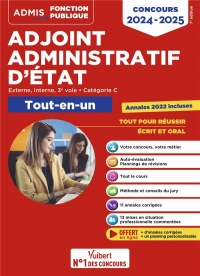 Concours Adjoint administratif d'État - Catégorie C - Tout-en-un: Concours 2023-2024