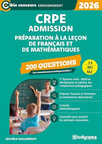 CRPE – Admission – 200 questions de préparation à la leçon de français et de mathématiques: Concours 2026