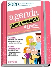 Agenda de poche de la famille organisée 2020 - Rose (de sept 2019 à décembre 2020): S'organiser n'a jamais été aussi simple !