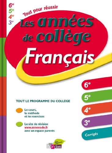 ANNEES DE COLLEGE FRANCAIS