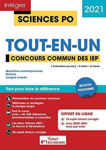 Concours Sciences Po - Tout-en-un - Tout pour réussir Concours commun des IEP (Réseau ScPo) - Nouveau concours 2021
