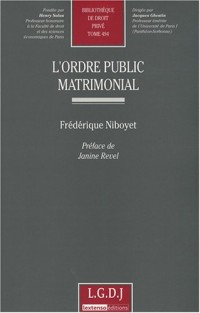 L'ordre public matrimonial