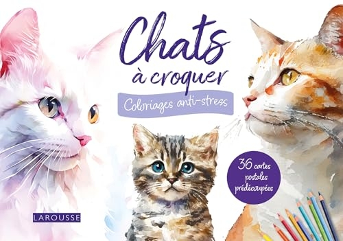 Cartes postales à colorier : Chats à croquer