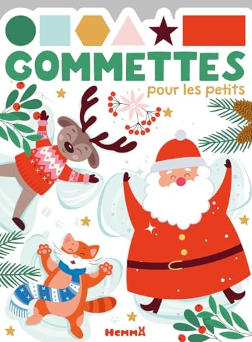 Gommettes pour les petits - Noël - Père Noël - renne - renard - Livre de gommettes - 3 ans