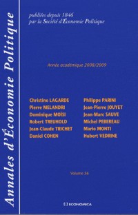Annales d'Economie Politique, N° 56/2008-2009 :