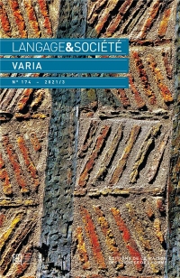 Langage et societe no 174 2021 varia