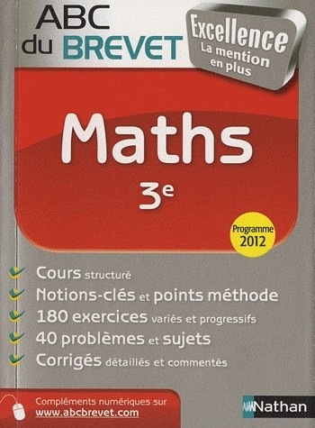 ABC du BREVET Excellence Maths 3e