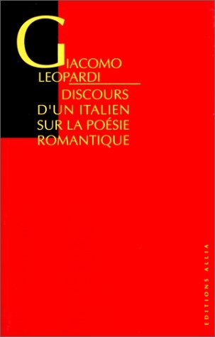Discours d'un Italien sur la poésie romantiqueprécédé de Un barrage contre le Pacifique de Brunop Pinchard