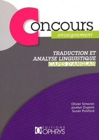 Traduction et analyse linguistique CAPES s'Anglais