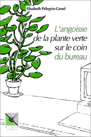L'angoisse de la plante verte sur le coin du bureau