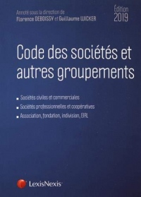 Code des sociétés et autres groupements 2019: Sociétés civiles et commerciales. Sociétés professionnelles et coopératives. Association, fondation, indivision, EIRL.
