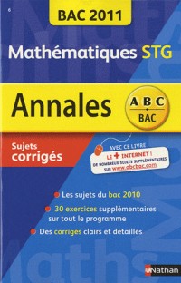 Mathématiques STG : Sujets corrigés