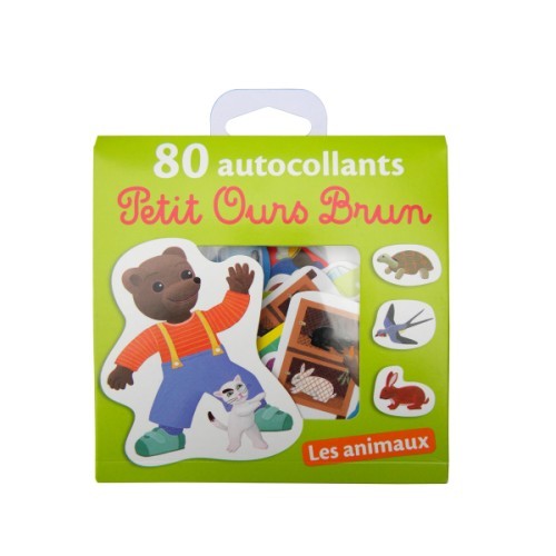 Les animaux - 80 autocollants Petit Ours Brun