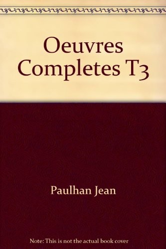 Œuvres complètes (Tome 3)