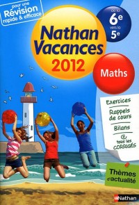 Nathan vacances Maths de la 6e ves la 5e