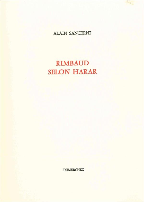 Rimbaud selon Harar