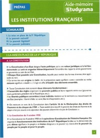 Les institutions françaises