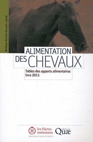 Alimentation des chevaux : Tables des apports alimentaires Inra 2011.