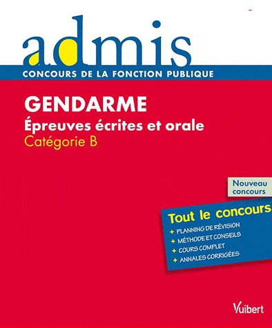 Concours gendarme écrit oral catégorie B