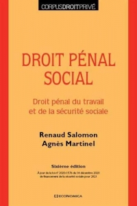 Droit pénal social, 6éd.: Droit pénal du travail et de la sécurité sociale