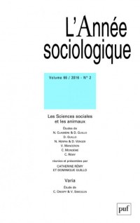 L'Annee Sociologique 2016 Vol 66 N 2