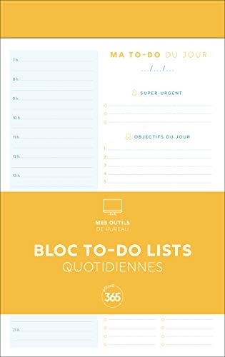 Bloc de to-do lists quotidiennes