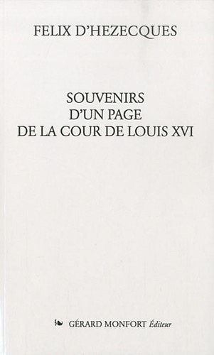 Souvenirs d'un page de la cour de Louis XVI