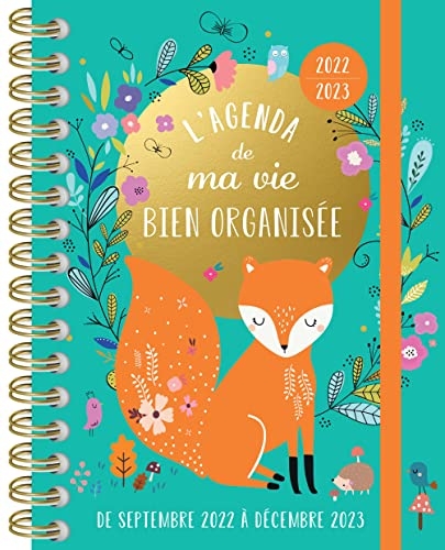 L agenda de ma vie bien organisée, sept. 2022- déc. 2023, 16 mois